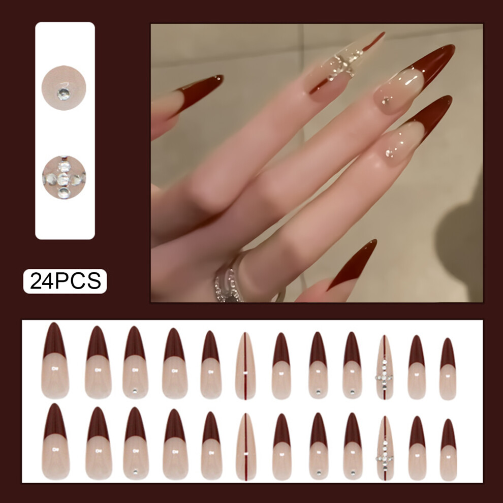 Dachuang Beauty French Tip Press-On Nails, No Nail Bed Pressure
