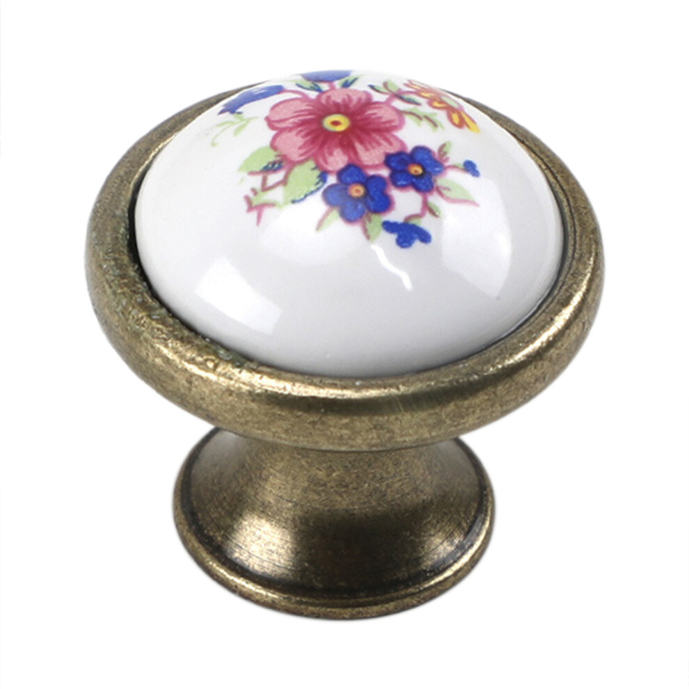 Ceramic Flower Knobs For Drawers & Closets 6017806764306