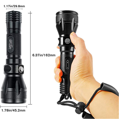 50L Diving Flashlight w/ Magnetic Switch