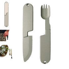 (1 Set) Set Ustensiles Camping Léger Couteau Fourchette
