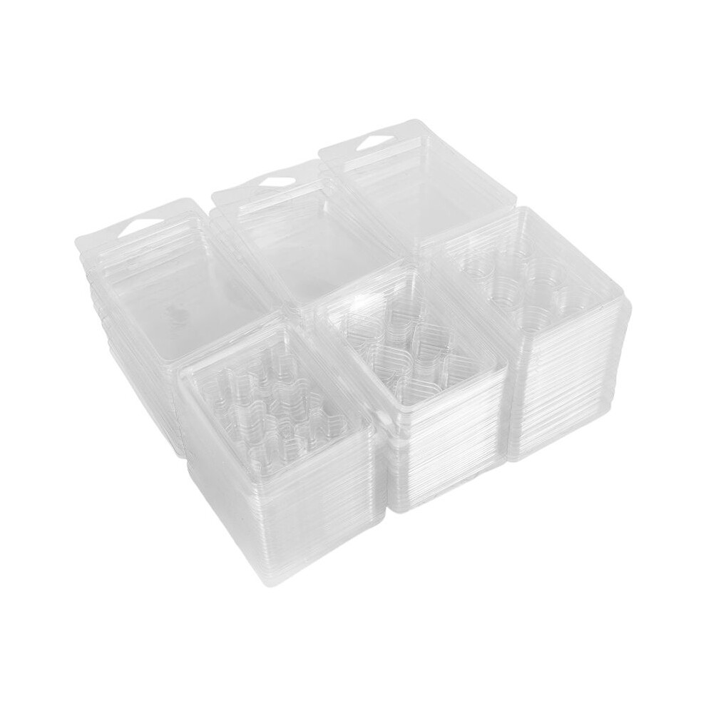 60 Pack Wax Melt Containers-6 Cavity Clear Empty Plastic Wax Melt Molds - Clamshells For Tarts Wax Melts. 4712792861979