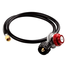 Regulador Ajustable de Alta PresióN 0-20 PSI de 4 Pies con Manguera Tipo QCC-1 Que Funciona con Tanques de Propano