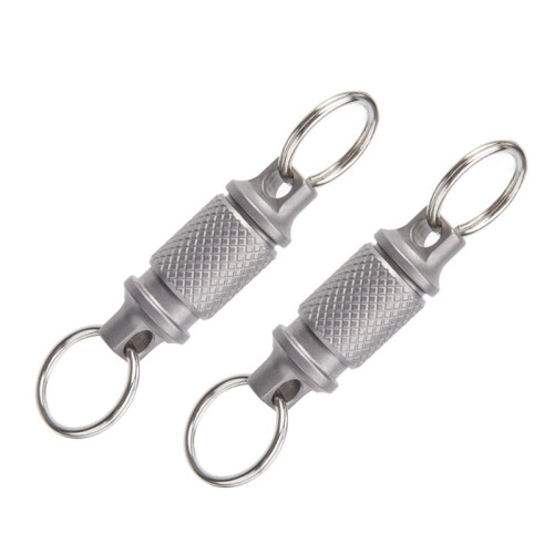 Titanium Quick Release Swivel Keychain, Pull Apart Detachable Keychain Heavy Duty Car Key Holder 2Pcs 1