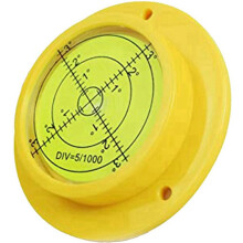 Niveau à Bulle Rond, Niveau à Bulle Circulaire de Haute PréCision 90 X 17 Mm avec 3 Trous de Montage, Outil D'Instrument de Mesure
