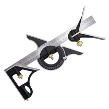 Escuadra de CombinacióN MóVil de Acero Inoxidable de 300 mm Carpintero Cuadrado MóVil 90 Grados Cuadrado de de 45 Grados Cuadrado