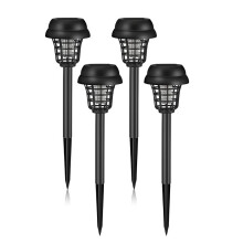 4 Pièces Solaire Zapper ÉTanche ExtéRieur et ÉClairage Lampe Anti-Moustique pour IntéRieur ExtéRieur Jardin Patio