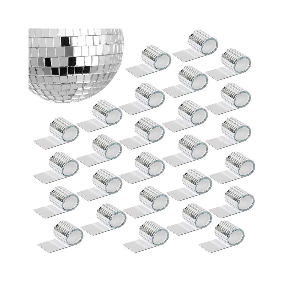 26 Pcs Mirror Mosaic Tiles Self Adhesive Disco Tiles Small Square Mirror Mirror Tiles Sticker For Diy 4714268329297
