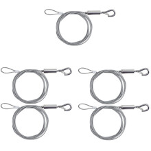 5Pcs Picture Hanging Wire Kit, 2M x Φ1.5mm Stainless Steel With Wire Adjustable Hook and Rail Moulding Hook