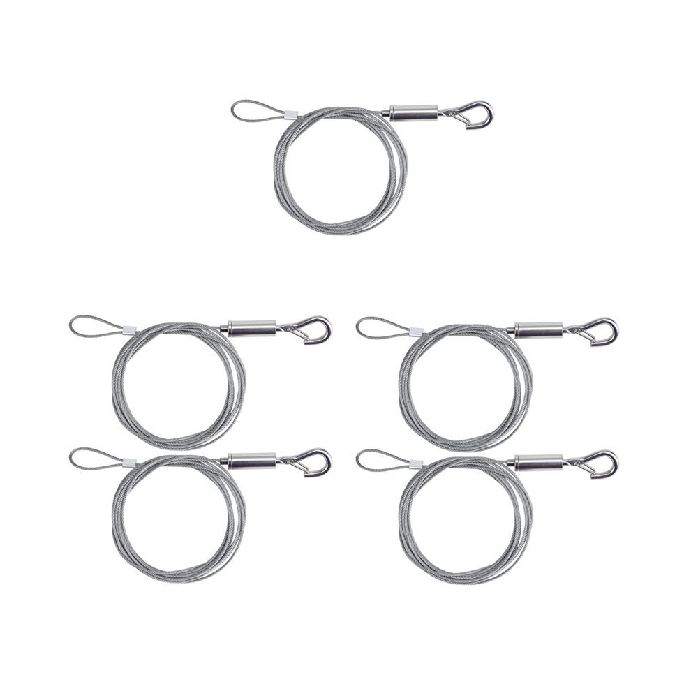 5Pcs Picture Hanging Wire Kit, 2M X Î¦1.5Mm Stainless Steel With Wire Adjustable Hook And Rail Moulding Hook 6031264462116