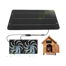 Solarpanel-LüFter-Kit, 10 W 12 V Solar-LüFter für GewäChshaus, Solarpanel-Betriebener DoppellüFter mit 31,5-Zoll-Kabel, für Schuppen