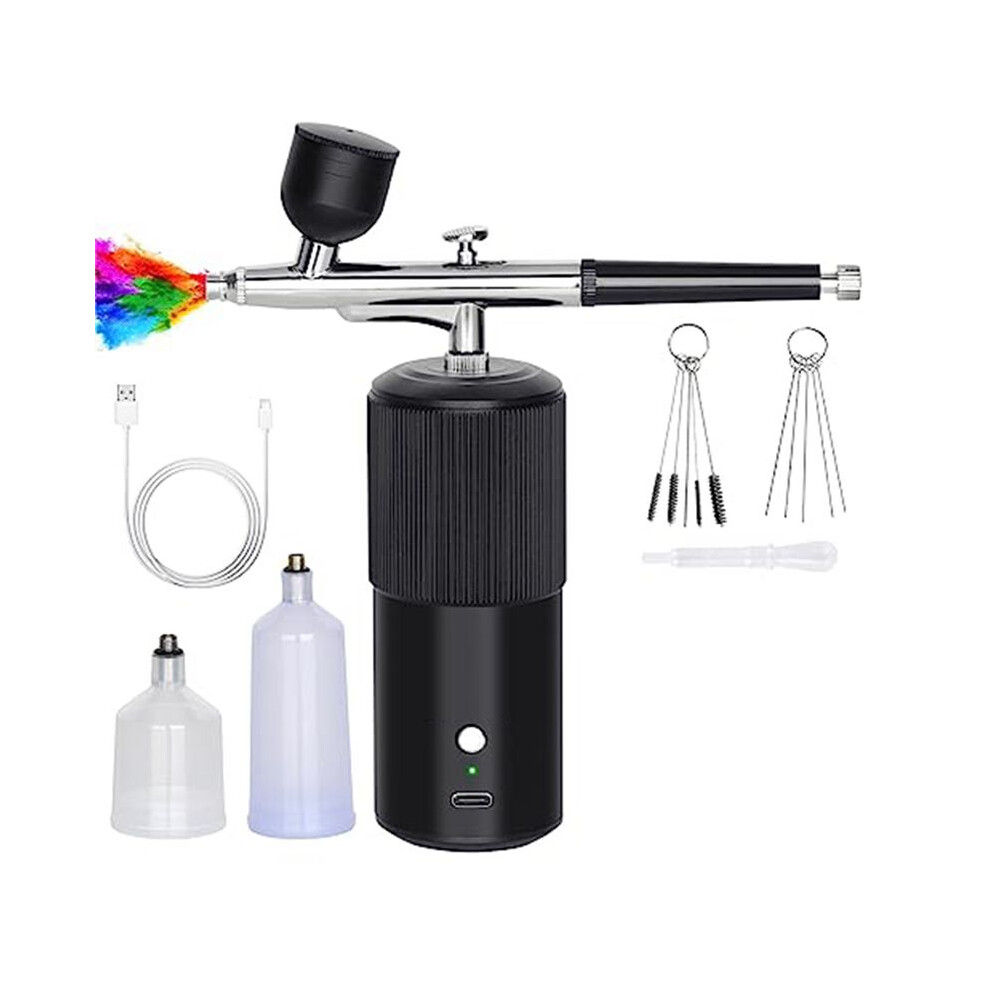 Airbrush Kit - Rechargeable Handheld Airbrush Compressor, Professional Cordless Auto AirbrushGun, for Nail Art, Makeup B