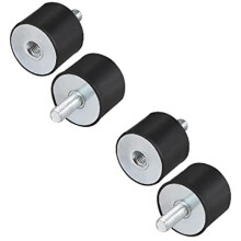 4 Szt. Gwint M8 z KołKami 40 mm X 30 mm Cylindryczny Amortyzator Gumowe Mocowania, Izolatory Drgań Amortyzator UkłAdu Kierowniczego