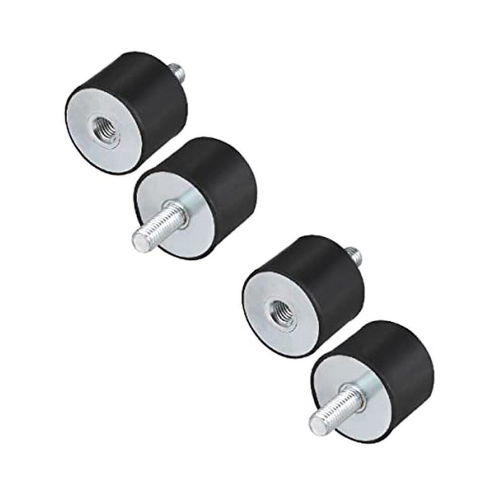 4Pcs M8 Thread With Studs 40Mm X 30Mm Cylindrical Rubber Mounts, Vibration Isolators Steering Damper 4712154333960