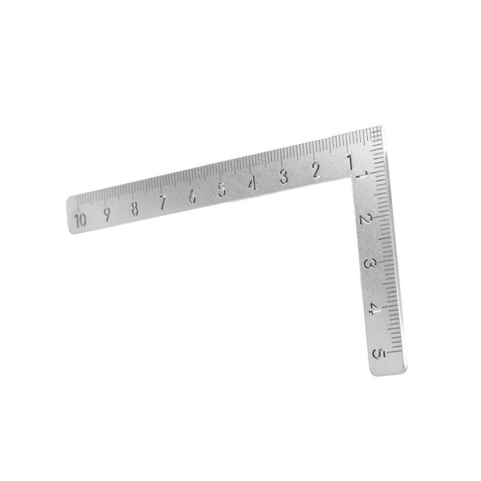 Square 10X5cm 90 Degree Stainless Steel Angle Ruler Small Turning Ruler Woodworking 4712095762256