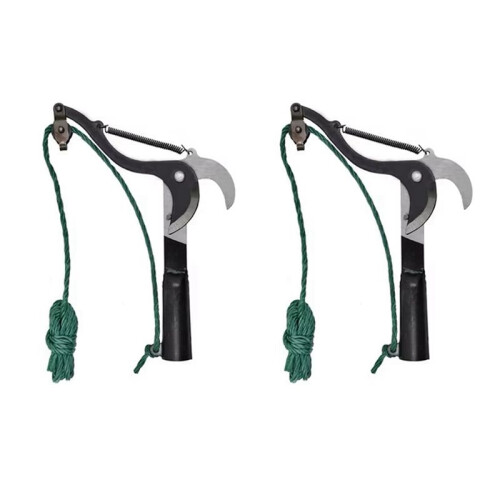2PCS High-Altitude Extension Pruning Shears Effortless Shears with Rope Retractable Fruit Picker Branch Scissors 1