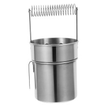 Double Layer Paint Brush Washer Practical Brush Cleaner Cup for Oil Paint Brushes Stainless Steel Brush Cleaning Bucket