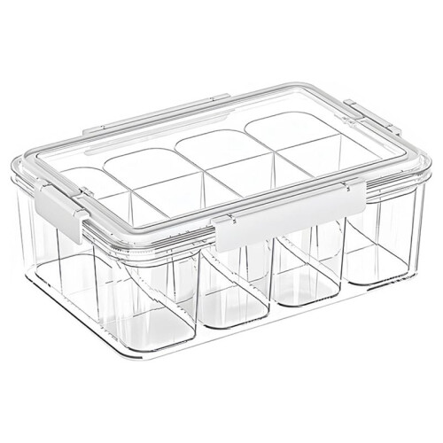 Multipurpose Storage Box,Clear Crafts Storage Organizers,Portable Acrylic Storage Containers with 4 Inner Boxes