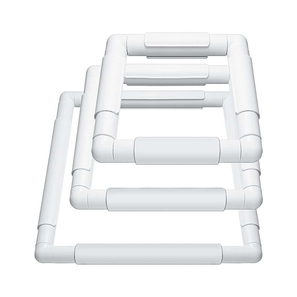 Square Embroidery Hoop Frames White Rectangular Hoop Embroidery Snap Frame Diy Sewing Tools For Quilting Silk-Painting 6133495317590