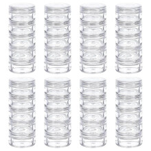 5G/5ML Stackable Round Plastic Containers 8 Column(5 Layer/Column) Bead Storage Jars for Seed Beads Diamond Drills
