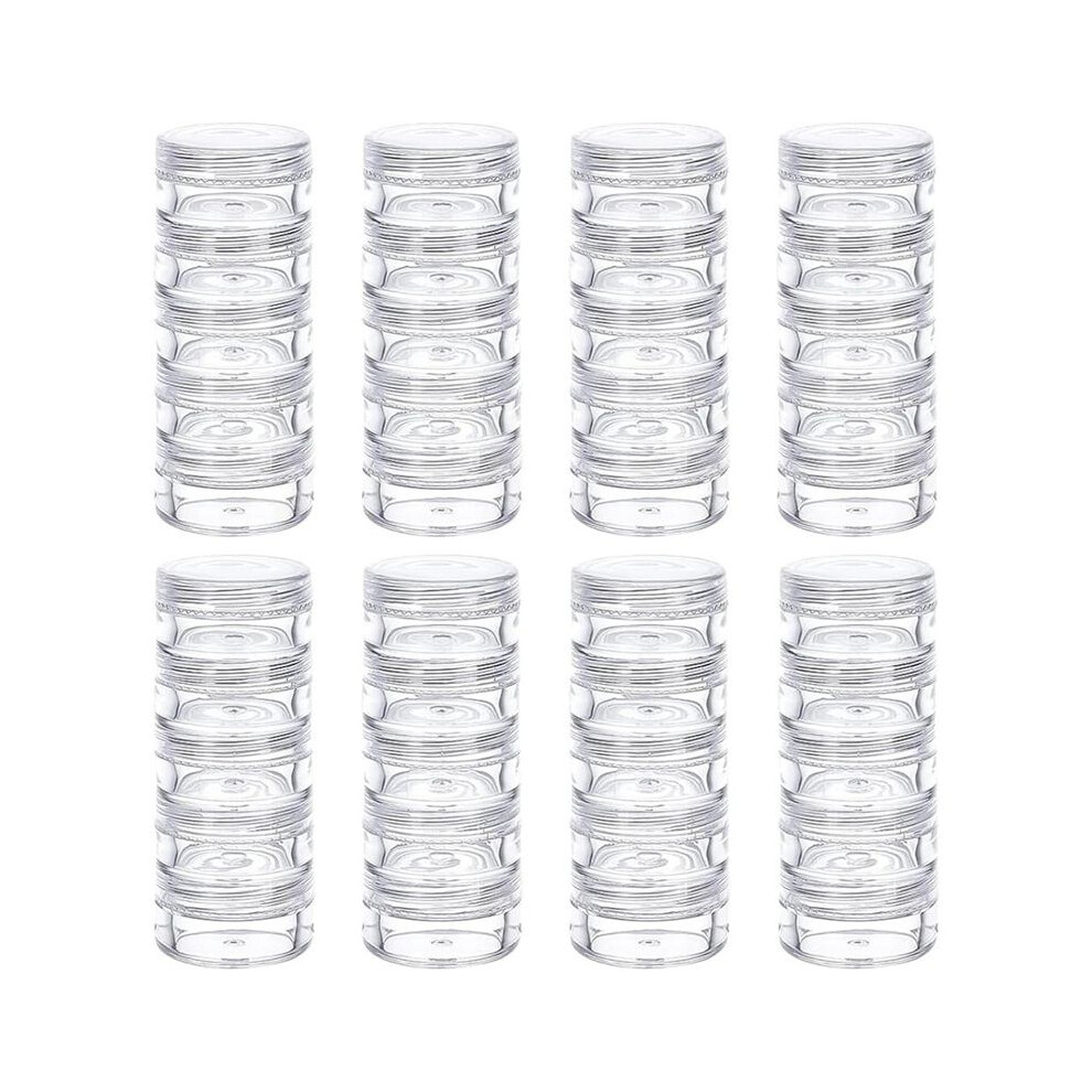 5G/5Ml Stackable Round Plastic Containers 8 Column(5 Layer/Column) Bead Storage Jars For Seed Beads Diamond Drills 4711984215415