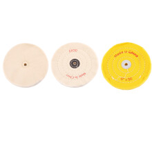 3-Piece 6-Inch Mirror Polishing Wheel Set Cotton Wheel for Bench Grinder Tools with 1/2 Inch Arbor Hole