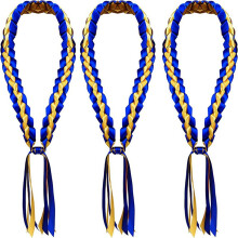 3 St Graduation Leis 2023 Ribbon Leis för Graduation Braided Graduation Leis Class Of 2023 Graduation Ribbon