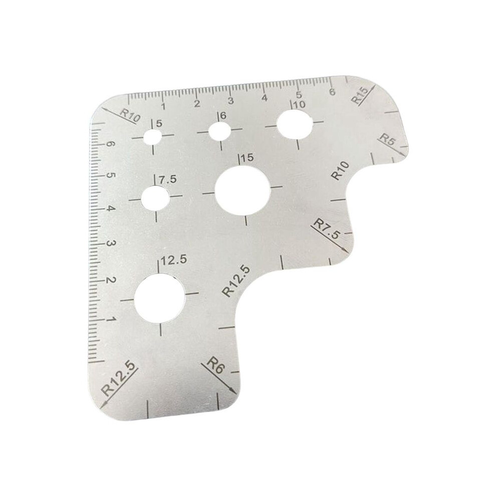 Leather Cutting Angle Ruler Scale Ruler Tool Ruler R Gauge Stainless Steel Round Ruler Arc Ruler Angle Ruler 6033970321107
