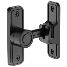 Heavy Duty Gate Latches 90 Degree Right Angle Barn Door Lock Anti-Theft Sliding Door Lock for Garden Black