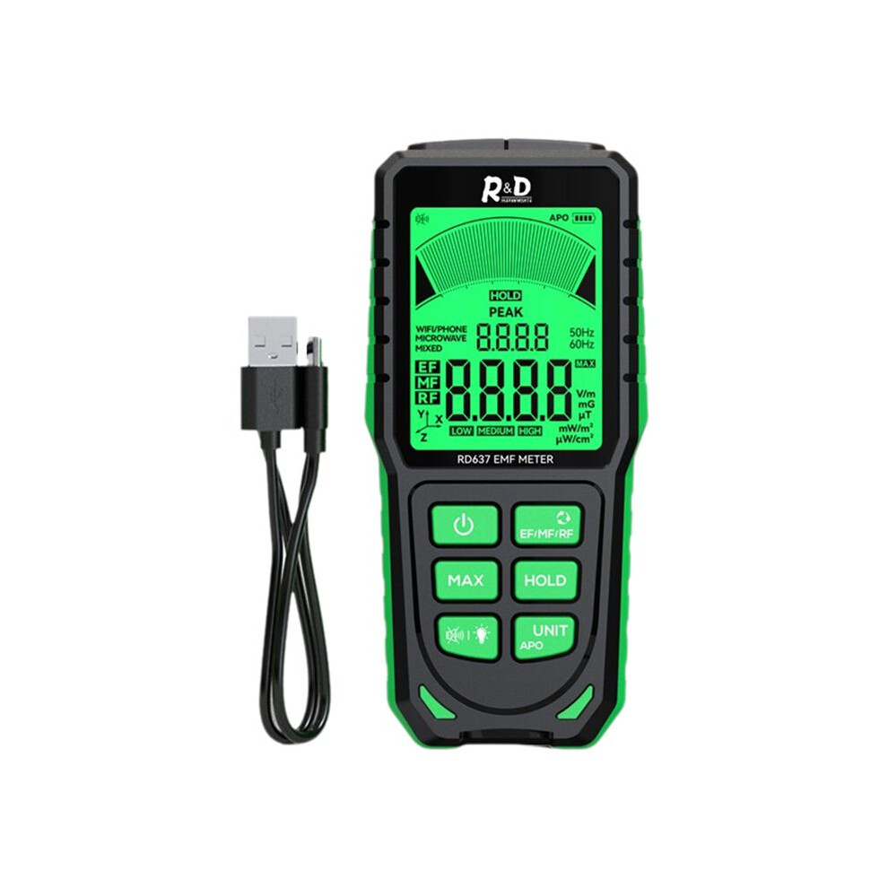Rd637 Emf Detector Professional Electromagnetic Field Radiation Meter Handheld Portable Radio Frequency Tester 6132206202699