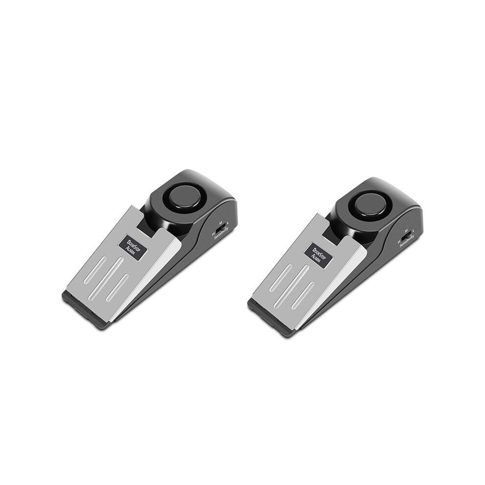 2Pcs Travel Alarm Portable 120Db Security Floor Door Stops Adjustable Sensitivity For Home Dormitory 4713739732710