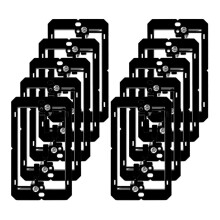 Low Voltage Box Single Gang Wall Plate 10 Pack, Flush Low Voltage Mounting Bracket for Network, , Coaxial, Speaker