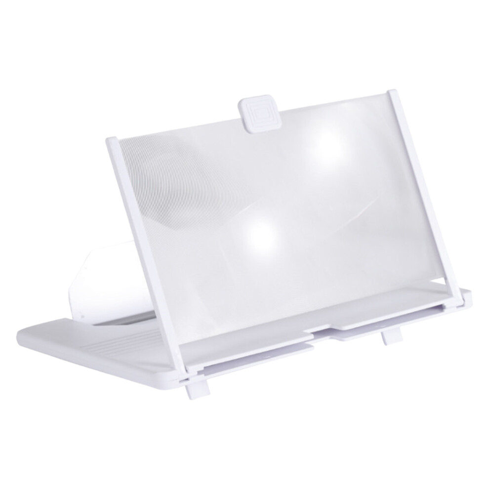 (12 Inch ) 3D Hd Phone Screen Magnifier With Stand For Video & Learning White 6017806765716