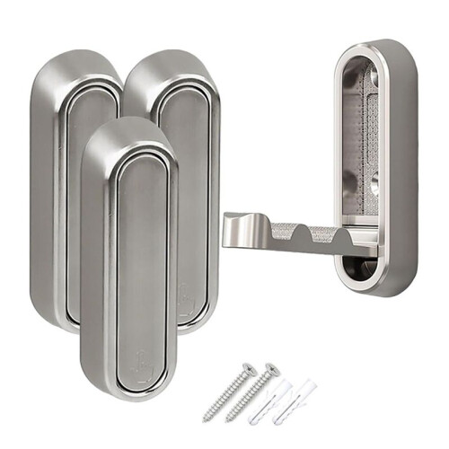 4PCS Folding Coat Hook, Folding Wall Hook for Hanging Coats, Towel, Hangers, Hat, Backpacks 1