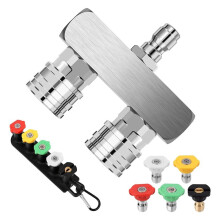 Hogedruksproeiertips, 2-In-1 Hogedruksproeiertip, Dubbele Hogedruksproeier met 10 Hogedruksproeiers