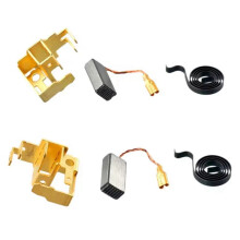 6pcs Carbon Brushes & Holder & Spring Set for Replacement GWS6-100 Carbon Brushes Black Angle Grinder Accessories