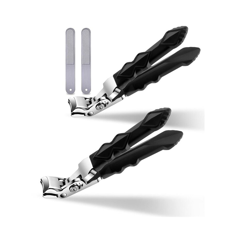 2 Set Nail Clippers For Seniors,Toe Nail Clipper, Clipmaster Pro Toenail Clippers,Proclip Wide Jaw Opening Nail Clippers Tauoh