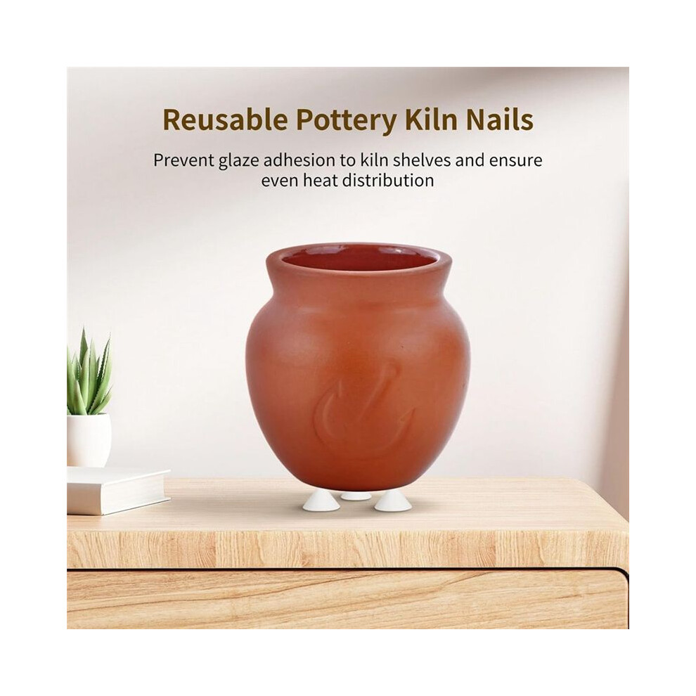 50 Pcs Pottery Kiln Nails, Ceramic Refractory Cone Support Nails, 2516 High Temperature-Resistant Supporting Nails 6031368544220