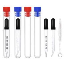4 Stück 1-Ml-Tropfer, Augentropferglas mit Messungen, Gebogener und Gerader Spitze, Kalibrierte Pipettentropfer für Essential