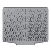Silicon Servis Dräneringsmatta, Anti-Slip Sink Mat, Slope Guide Skål Disktorkande Filtermatta