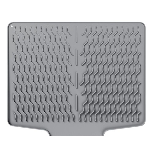 Silicone Tableware Drain Mat, Anti Slip Sink Mat, Slope Guide Bowl Dish Drying Filter Mat