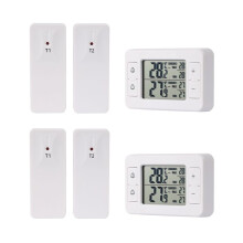2Set Household Refrigerator Cold Storage Electronic Thermometer One Tow Two Wireless Transmission Thermometer with Alarm