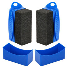 Applicateur de Brillance pour Pneus, Tampon Applicateur de Pansement pour Pneus, Applicateur D'Éponge pour Pneus, Éponge Incurvée pour Détails de