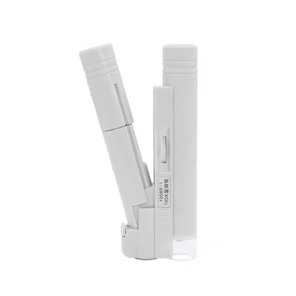 Handheld Microscope 100X Pocket Portable Microscope Led Lamp Light Foldable Jewelry Magnifier Magnifying Loupe 6133495317880