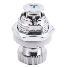 Lever lock for furniture, with round knob, external thread 1.7 cm
