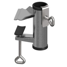Terrassenschirmhalter, Deck-Schirmklemme, Terrassenschirmklemme, Balkon-Schirmklemme, Deck-Schirmhalter Schwarz+Grau