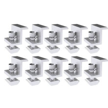 10 Pezzi Staffa Solare Fotovoltaica Morsetto In Lega di Alluminio per Modulo Solare Supporti per Rack per Pannelli Solari Accessori Morsetto