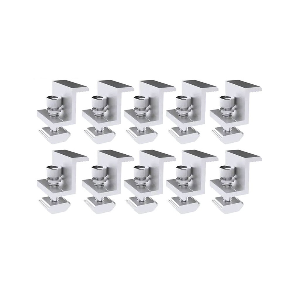 10Pcs Solar Photovoltaic Bracket Aluminum Alloy Clamp For Solar Module Solar Panel Racking Mounts Accessories Pv Clamp A 6134220605272