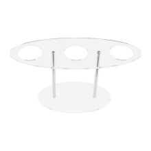 Acrylic Ice Cream Cone Holder, Charcuterie Food Cone Holder, Waffle Cone Holder Stand, 3 Holes,Transparent