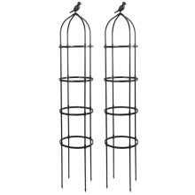 Klimplant Obelisk Trellis, Tuin Trellis, Klimplant Stand, Bloemenstandaard, Plantentoren, 2 Stuks(A)