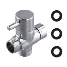 Brass Metal Shower Arm Diverter Valve 3 Way Water Separator 20mm Shower Tee Adapter for Handheld Showerhead
